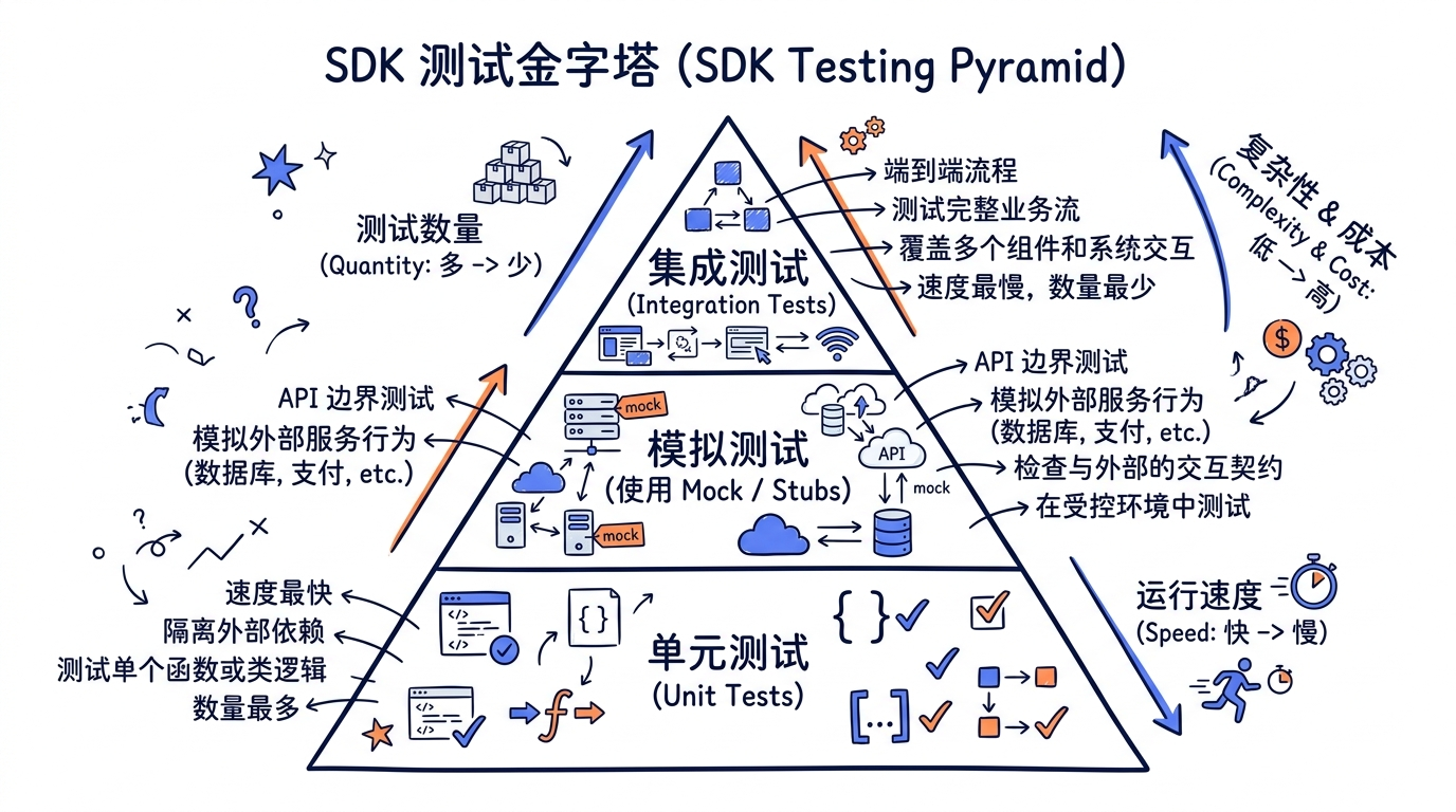 SDK 测试金字塔——unit / mock / integration